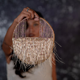 Rapture Feather Round Bag