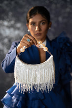 White Waterfall Moon Bag