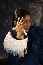 White Waterfall Moon Bag