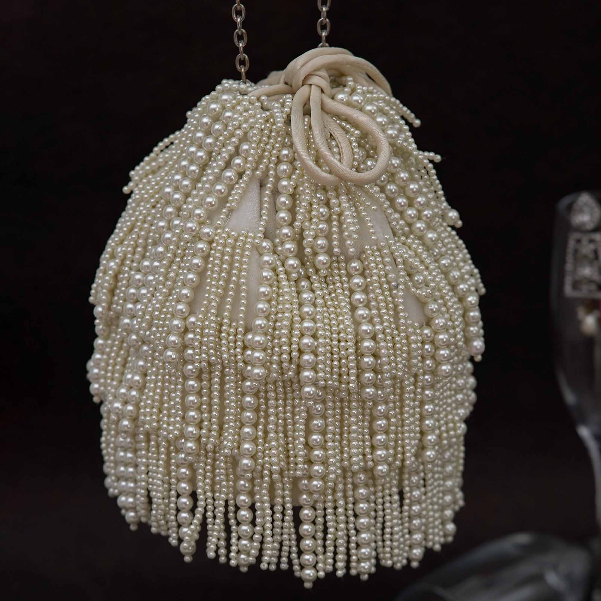 Pearl Fringe Potli Bag