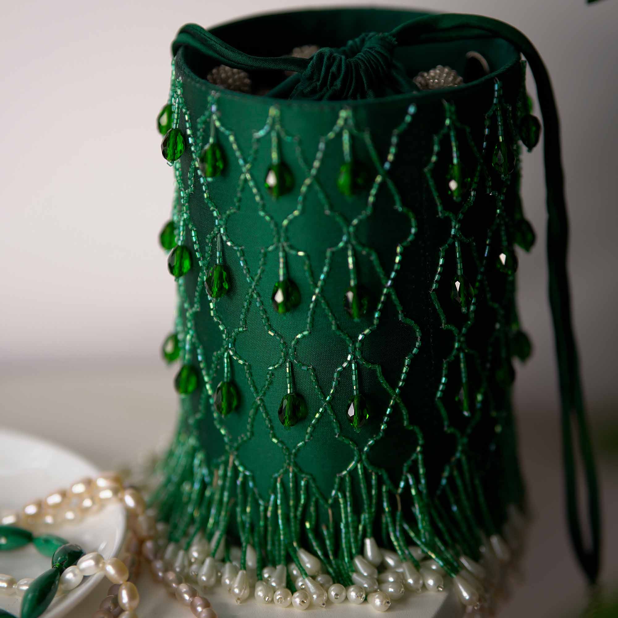 Emerald Bucket Bag